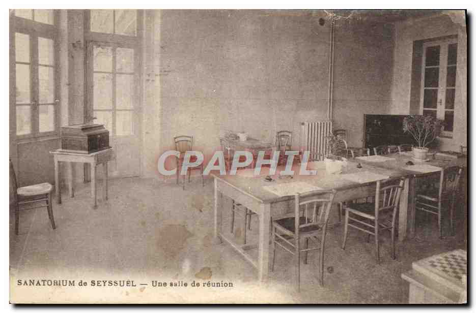 CPA Sanatorium de Seyssuel Une salle de Reunion Echecs Chess