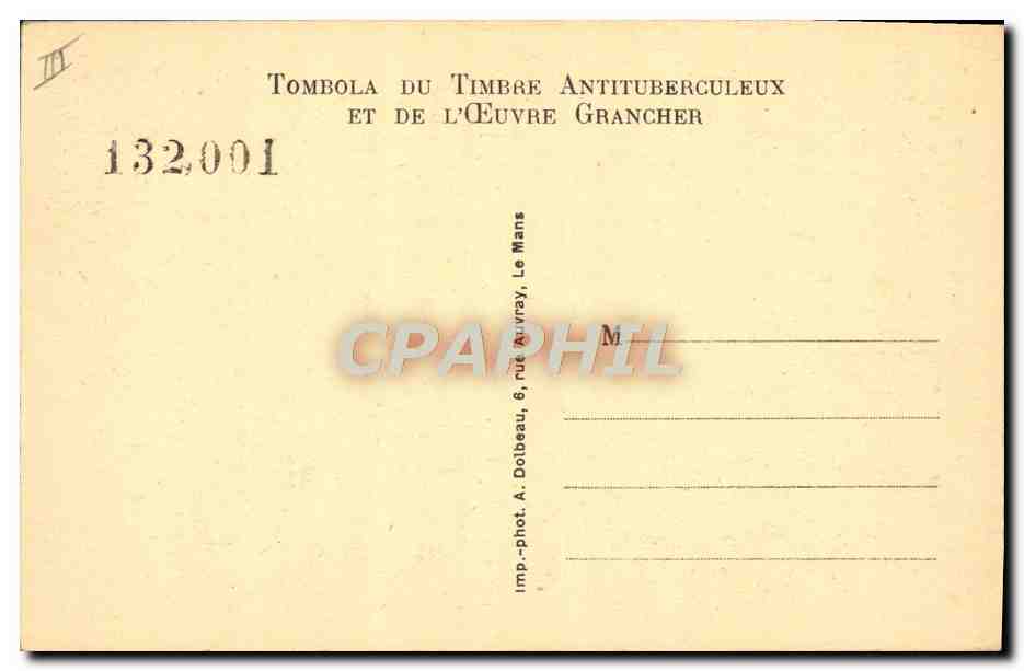 Sanatorium de Parigné-l'Évêque (Sarthe) — Service de désinfection — Association d'Hygiène Sociale et de Préservation Antituberculeuse de la Sarthe — Rückseite