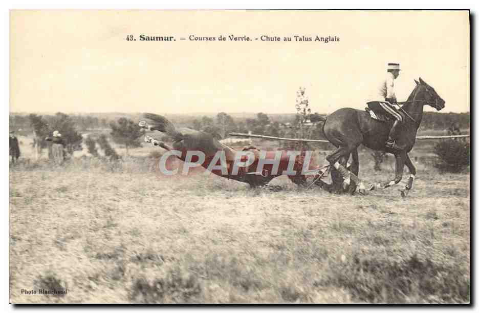 Saumur — Carreras de Verrie — Caída en el Talus Anglais — Foto Blanchusul