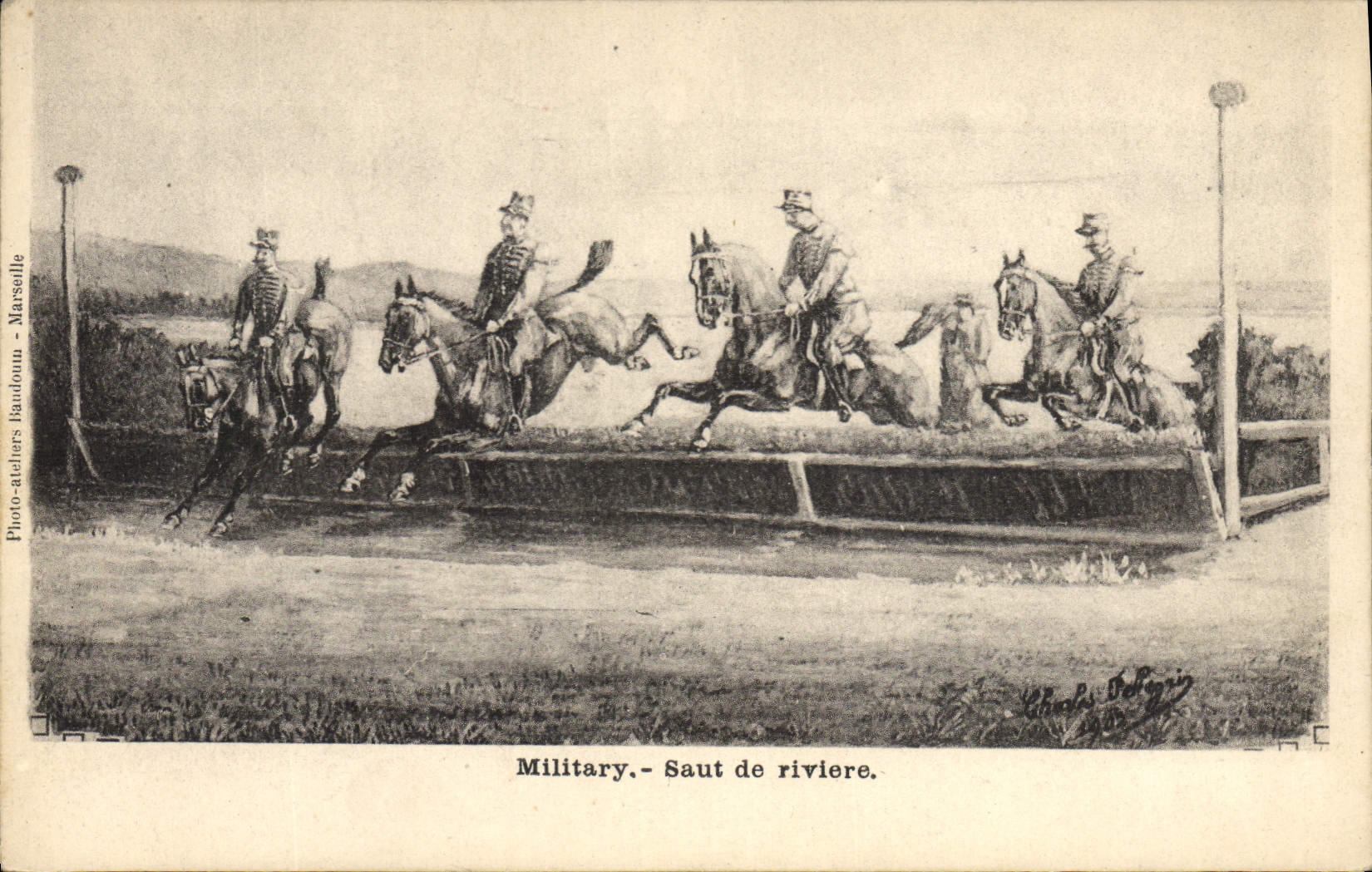 Saut de rivière — Militaire — Photo-ateliers Haudoum - Marseille