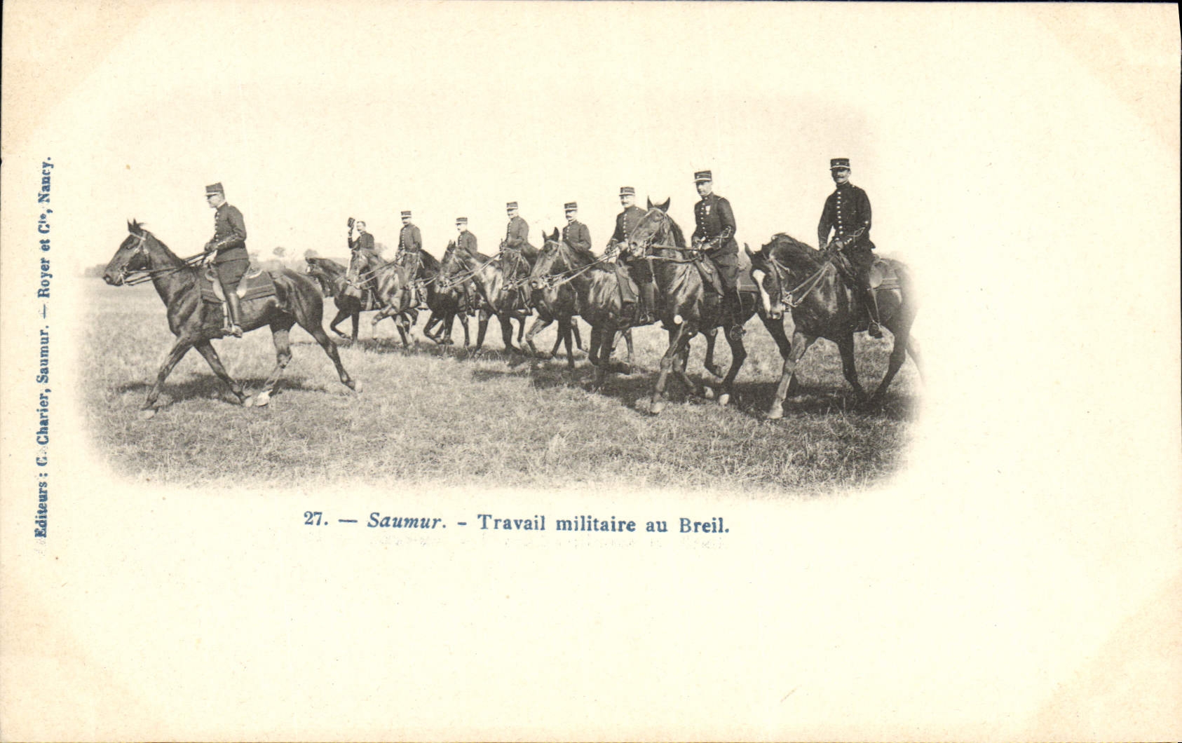 Esercizio militare a Breil — Saumur — Editori C. Charier, Royer et Cie, Nancy