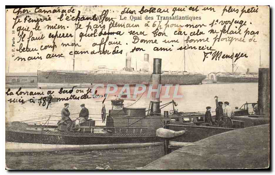 Le Quai des Transatlantiques — Havre — V. P. Paris 116
