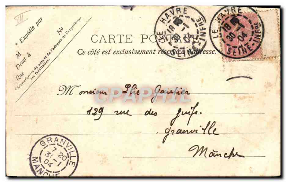 Le Quai des Transatlantiques — Havre — V. P. Paris 116 — Verso