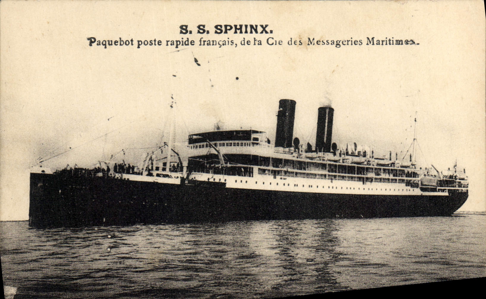 S.S. SPHINX — Paquebot poste rapide français, de la Cie des Messageries Maritimes