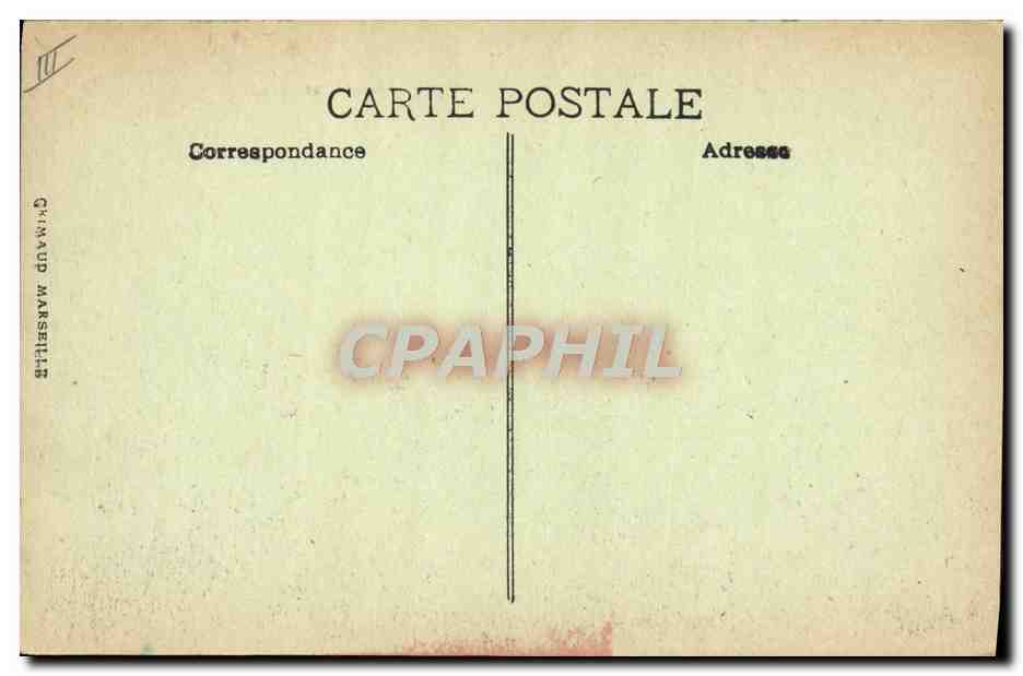 S.S. SPHINX — Paquebot des Messageries Maritimes par grosse Mer — éditeur G. MAUP Marseilles — Verso