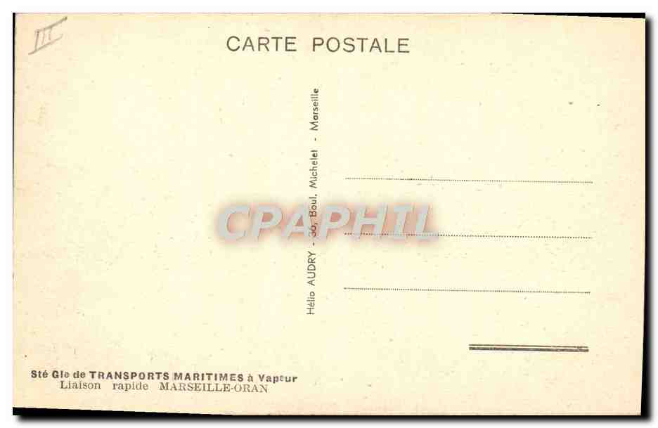 Paquebot "SIDI-BEL-ABBÈS" — S.G.T.M. — Sté Gie de Transports Maritimes à Vapeur — Reverso