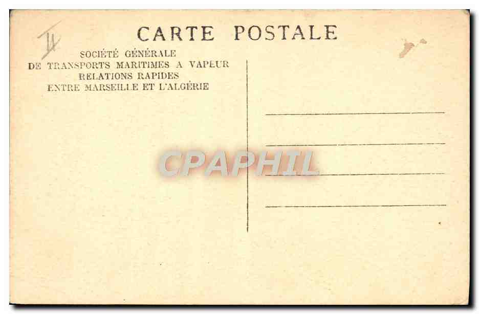 CPA Bateau SGTM Paquebot Sidi Brahim — Verso