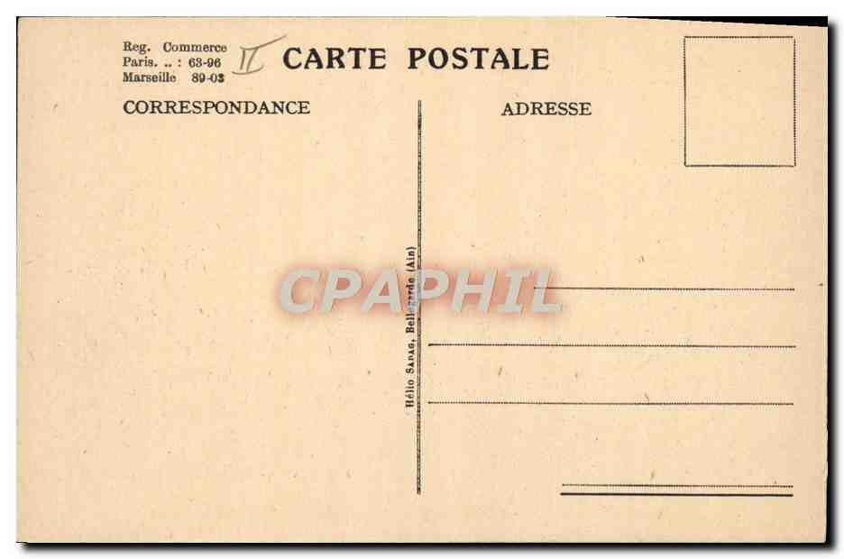 Paquebot "SIDI BRAHIM" — Ligne hebdomadaire Marseille-Alger — Société Générale de Transports Maritimes à Vapeur — Verso