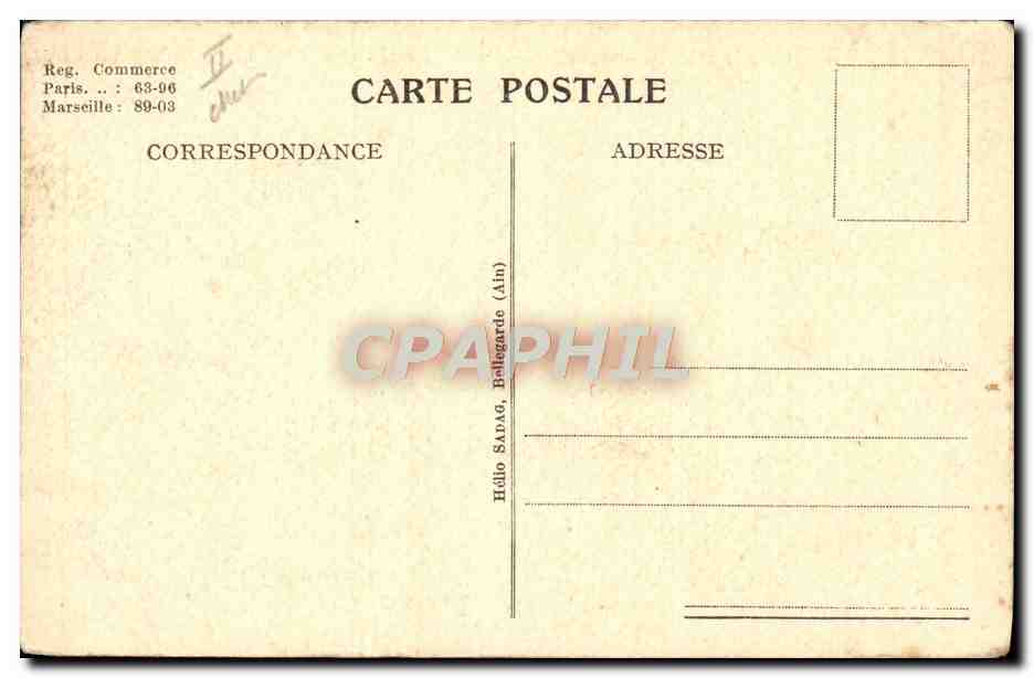CPA Bateau Paquebot Sidi Brahim ligne hebdomadaire Marseille Alger  — Rückseite