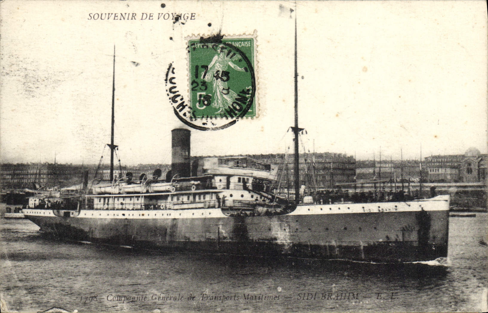 Sidi Brahim — Compagnie Générale de Transports Maritimes — Souvenir de Voyage