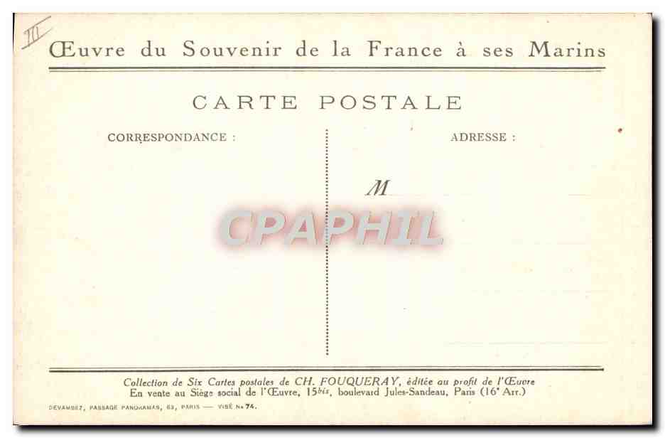 CPA Militaria Aux Dardanelles Charles Fouqueray Bateau — Verso