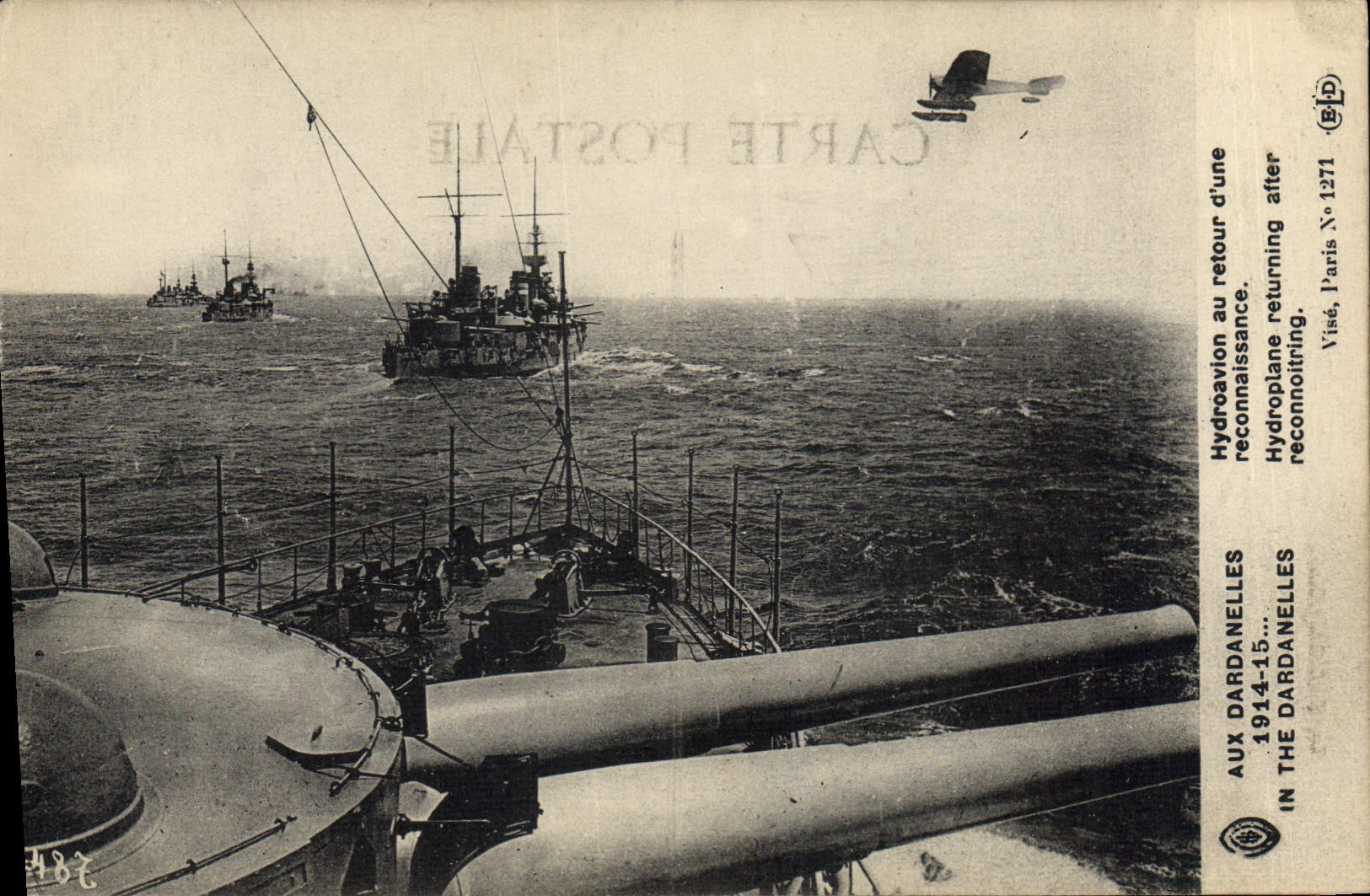 CPA Militaria Dardanelles Hydroavion au retour d'une reconnaissance Avion