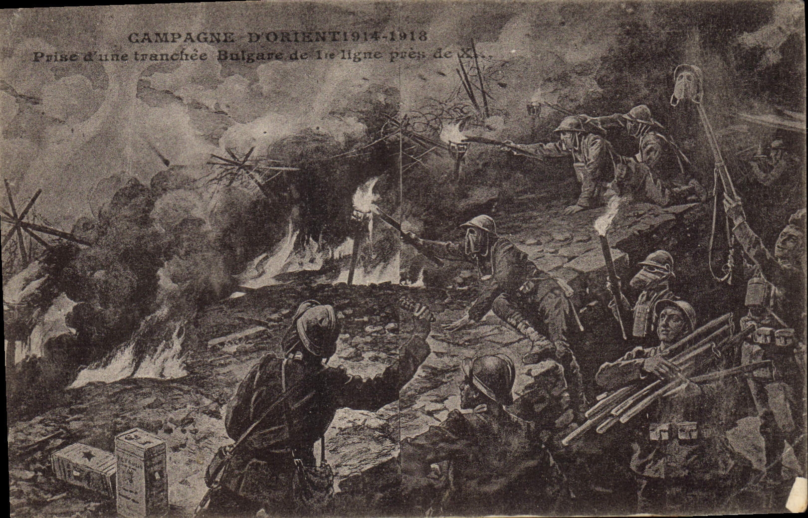 Kampagne im Osten 1914-1918 — Einnahme einer bulgarischen Schützengrabenlinie in der Nähe von X... — Verleger unbekannt