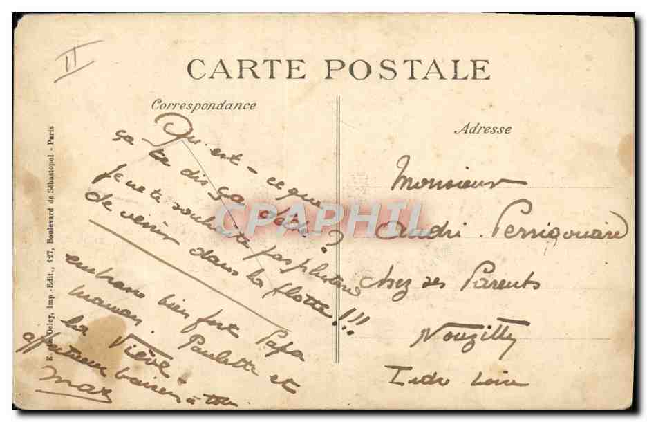 Dardanelles — Explosion du cuirassé "Bouvet" — E. De Quay, Imp. Édil., 127, boulevard de Sébastopol - Paris — Reverso