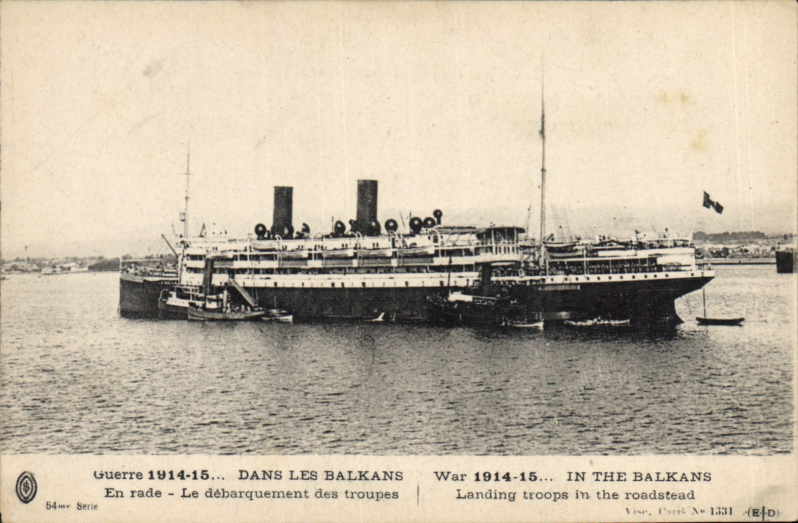 Débarquement de troupes — Guerre 1914-15 dans les Balkans — Vise, Paris, N°1331
