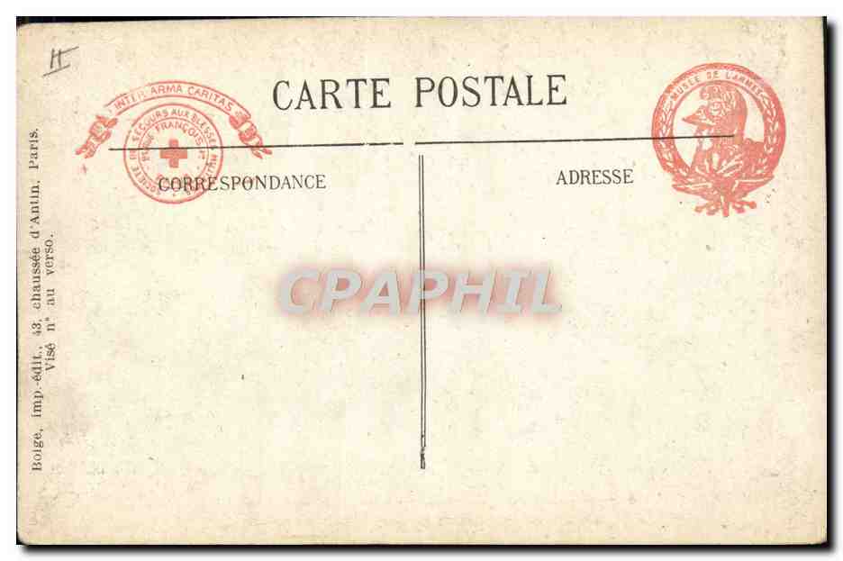 CPA Militaria Paris Musee de l'armee Aeroplane allemand Taube pris a l'ennemi — Rückseite