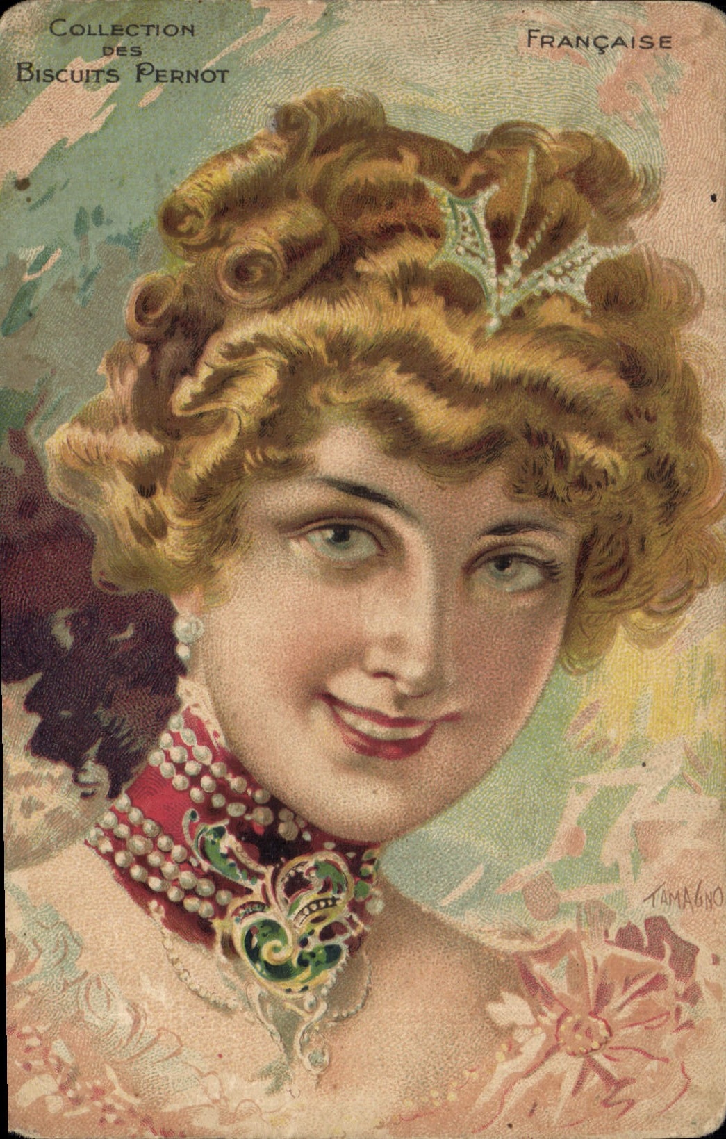 CPA Fantaisie Illustrateur Femme Biscuits Pernot 