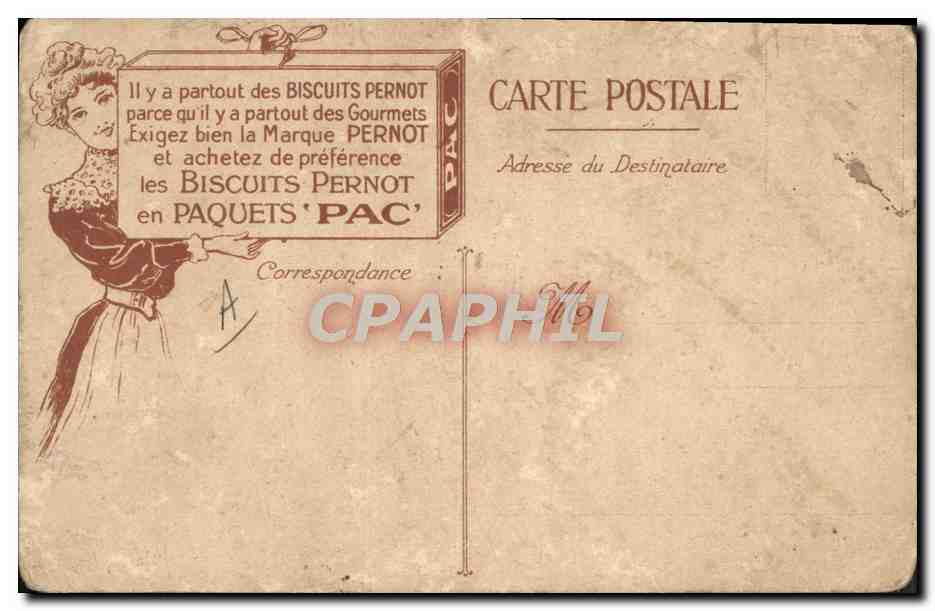 CPA Fantaisie Illustrateur Femme Biscuits Pernot  — Rückseite