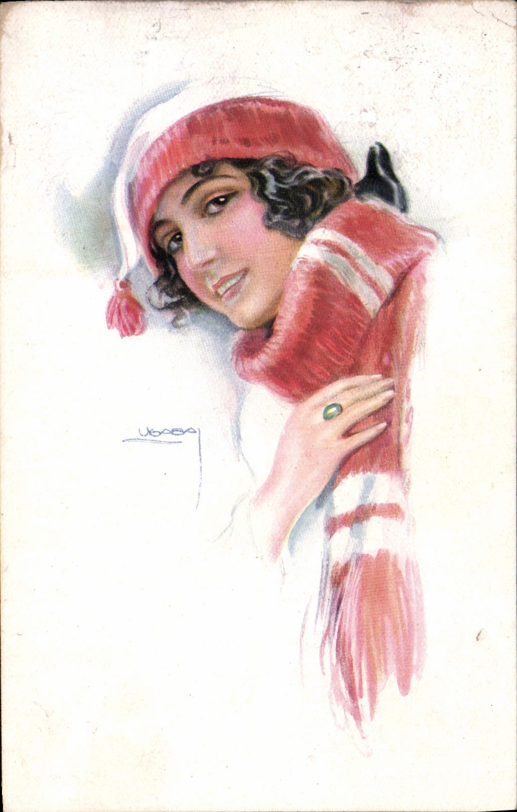 CPA Fantaisie Illustrateur Femme 