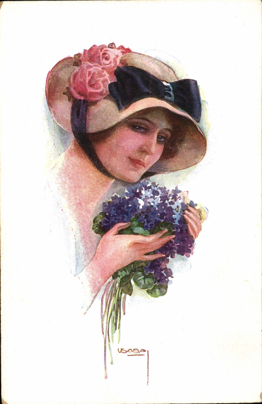 CPA Fantaisie Illustrateur Femme