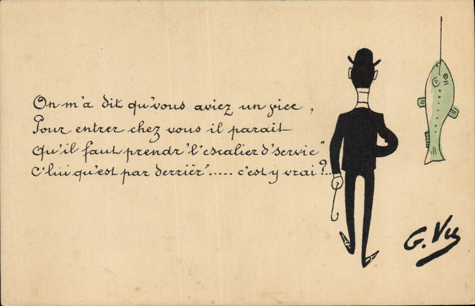 CPA Fantaisie Illustrateur G Vu Homme Poisson 