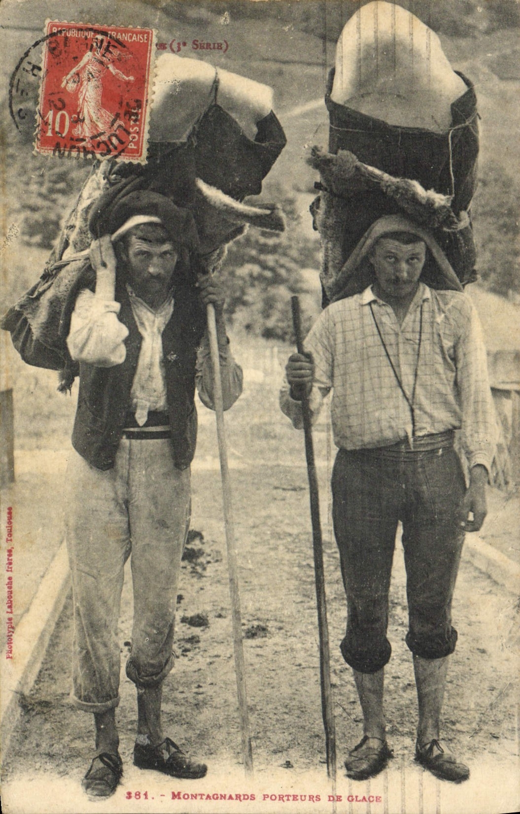 Montagnards porteurs de glace — Toulouse, France — Phototypie Labouche (3e série)
