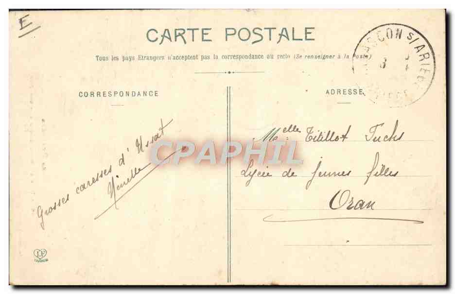 Los Pirineos - Tipo de Montañés en su burro - Fototipo Labouche Frères, Toulouse — Reverso