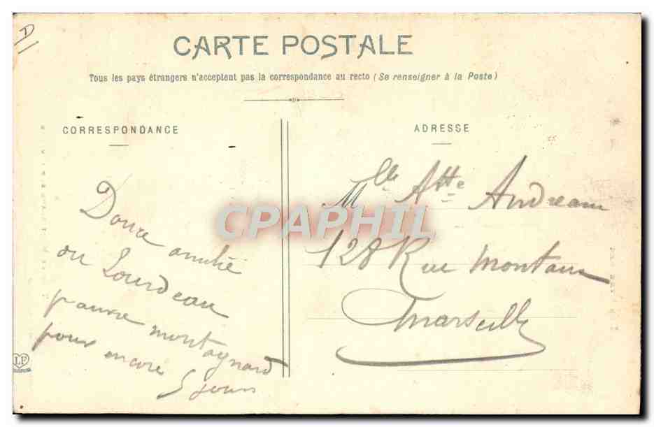 Tipo de Montañés en su Burro — Fototipia Labouche Frères Toulouse — Reverso
