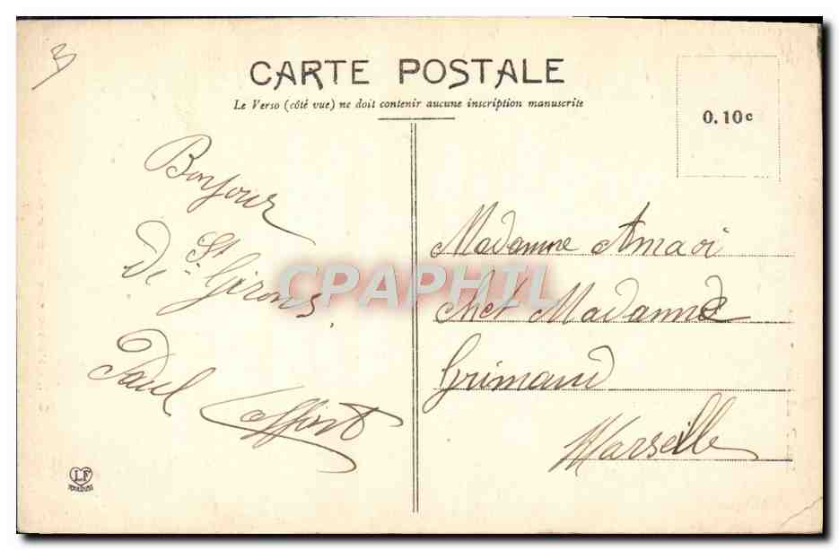 CPA Folklore Montagnards porteurs de glace  — Verso