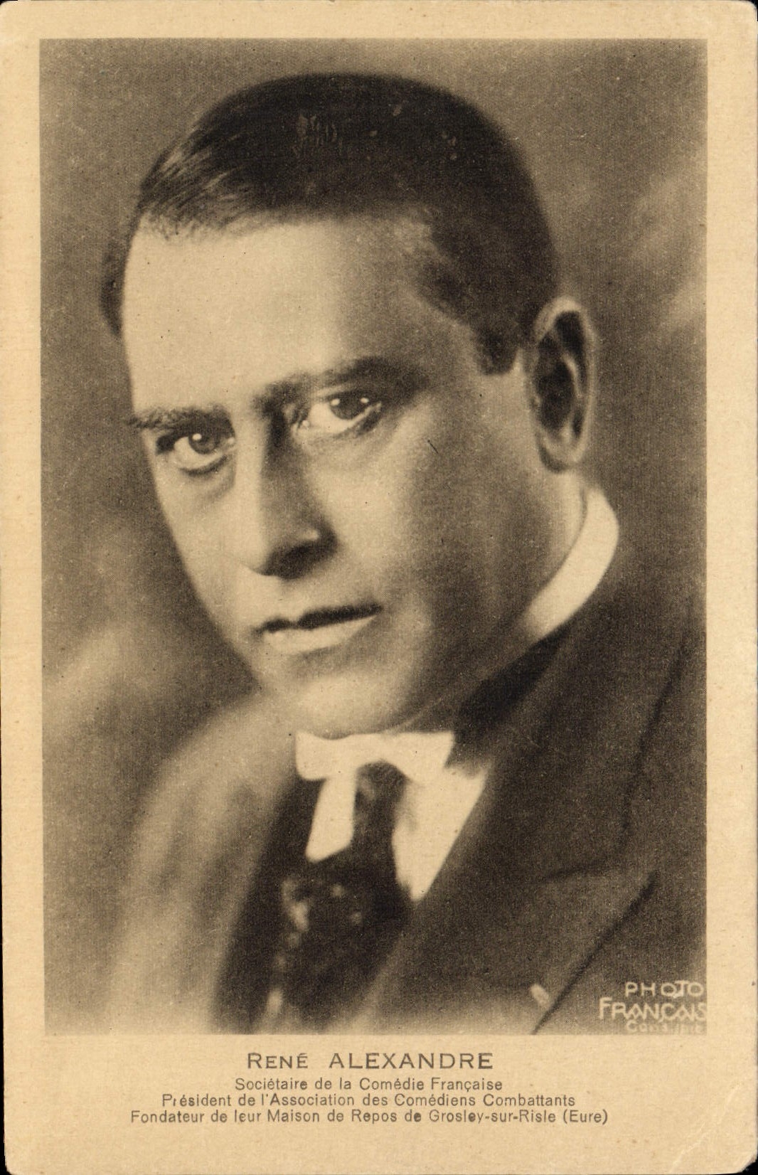 CPM Cinema Rene Alexandre Societaire de la Comedie Francaise