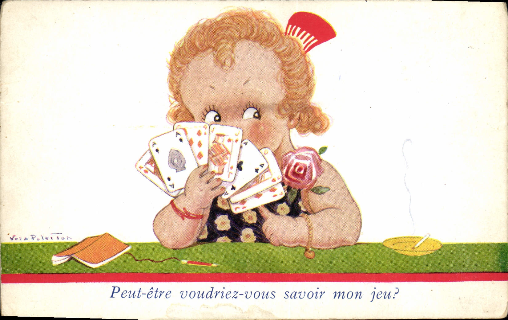 CPA Fantaisie Illustrateur Enfant Jeu de cartes 