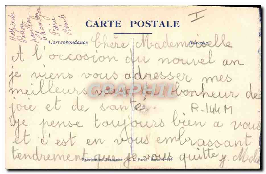 CPA Fantaisie Illustrateur Bonne annee — Rückseite