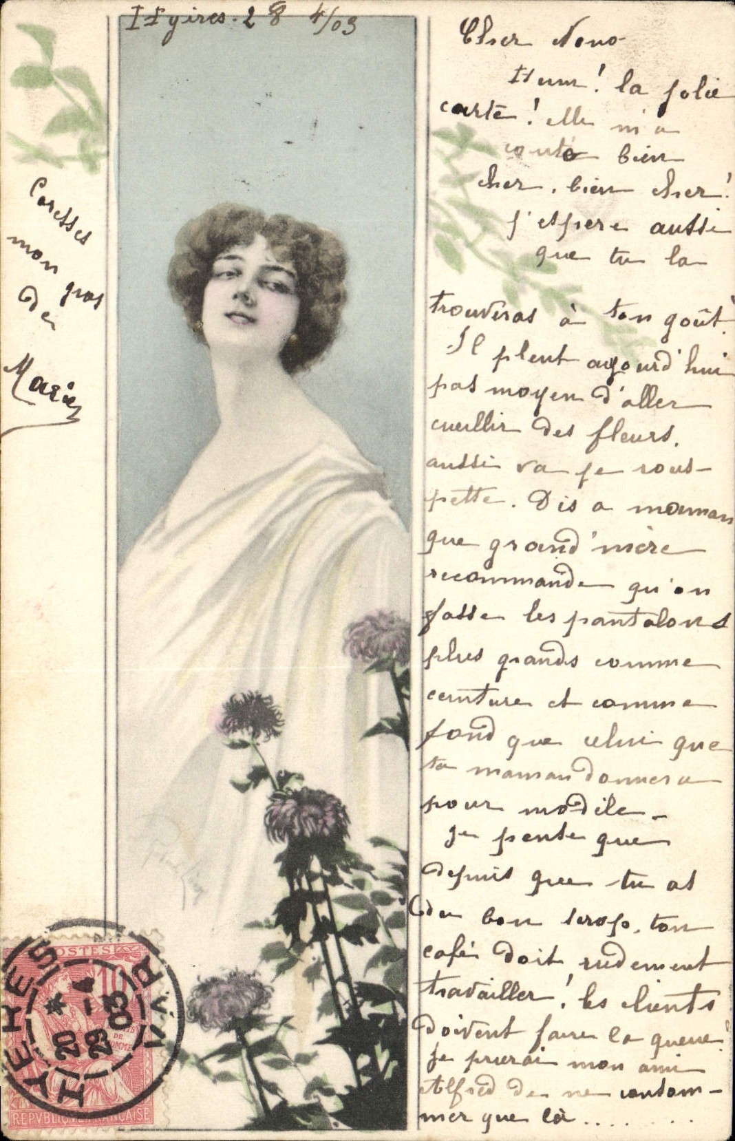 CPA Fantaisie Illustrateur Femme 