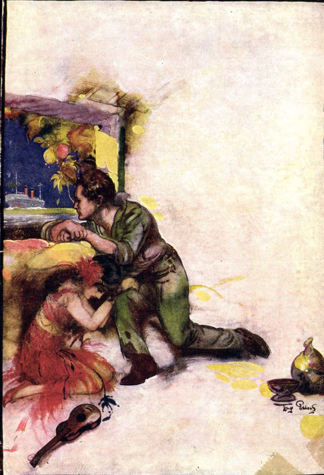 CPA Fantaisie Illustrateur Homme Opera House Belfast Alfred Butt The bird of paradis 