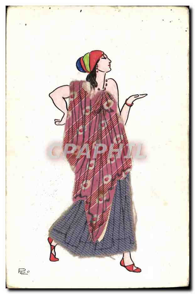 Femme en tenue orientale — illustration artistique — J. M.ª Brull, Barcelone