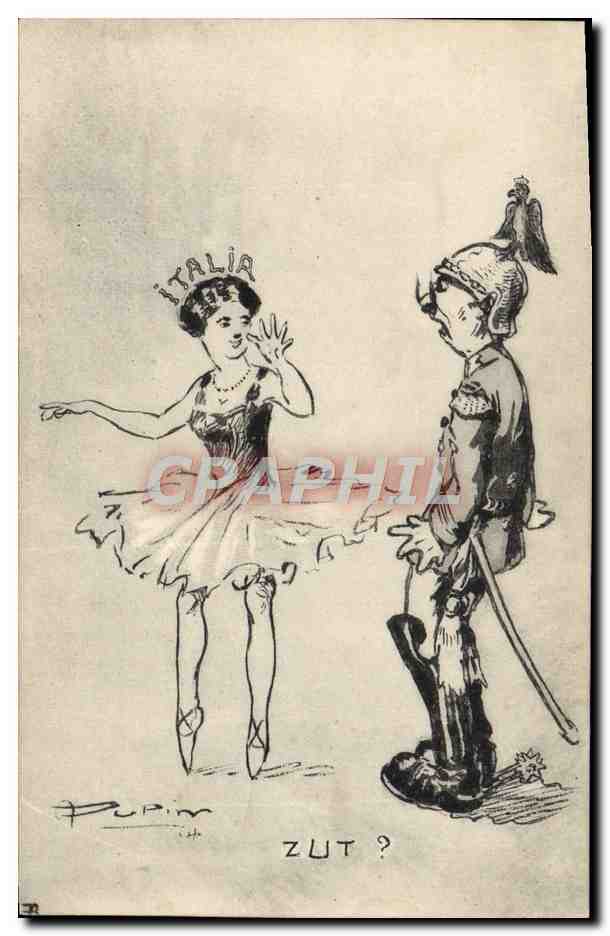 CPA Fantaisie Illustrateur Italia Soldat 