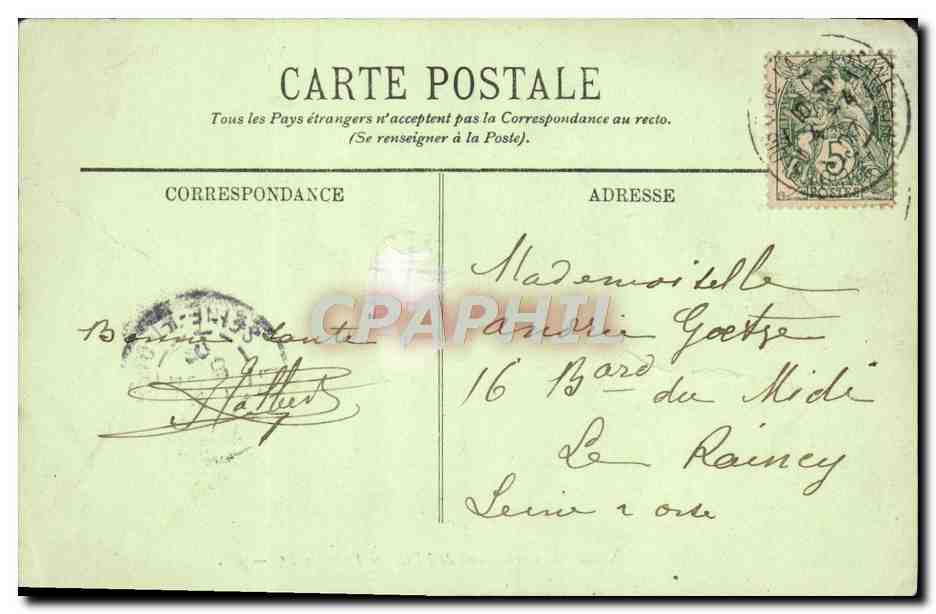 CPA Blois Le Chateau Vue Sur la Cour de L'Escalier Francois 1er — Verso