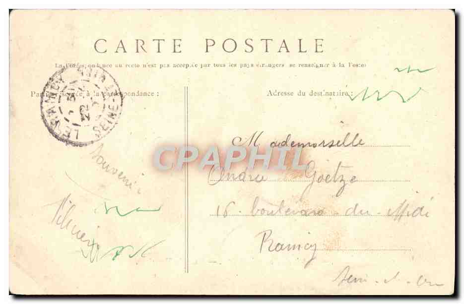 Palazzo di Fontainebleau — Galleria Henri II — Fototipia L. MÉNARD, Fontainebleau — Verso