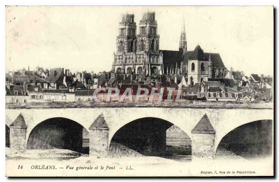 CPA Orleans Vue Generale et le Pont