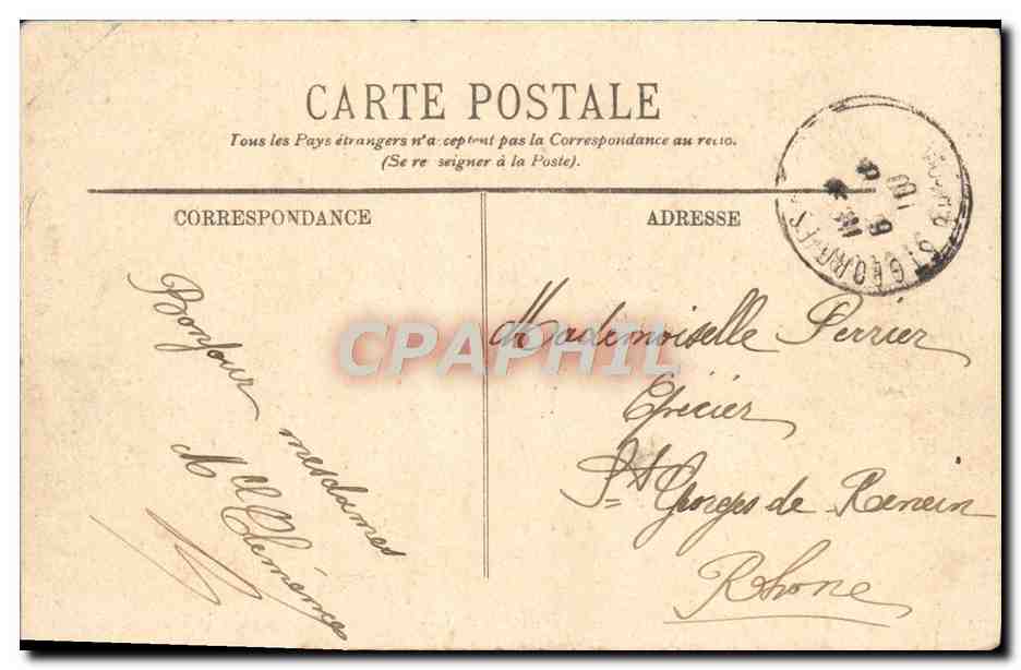 CPA Lyon Notre Dame de Fourviere l'abside — Verso