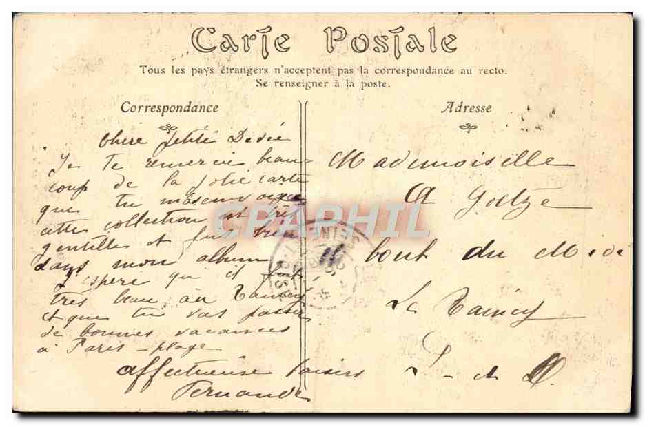 CPA Orleans L'Abside de la Cathedrale — Verso