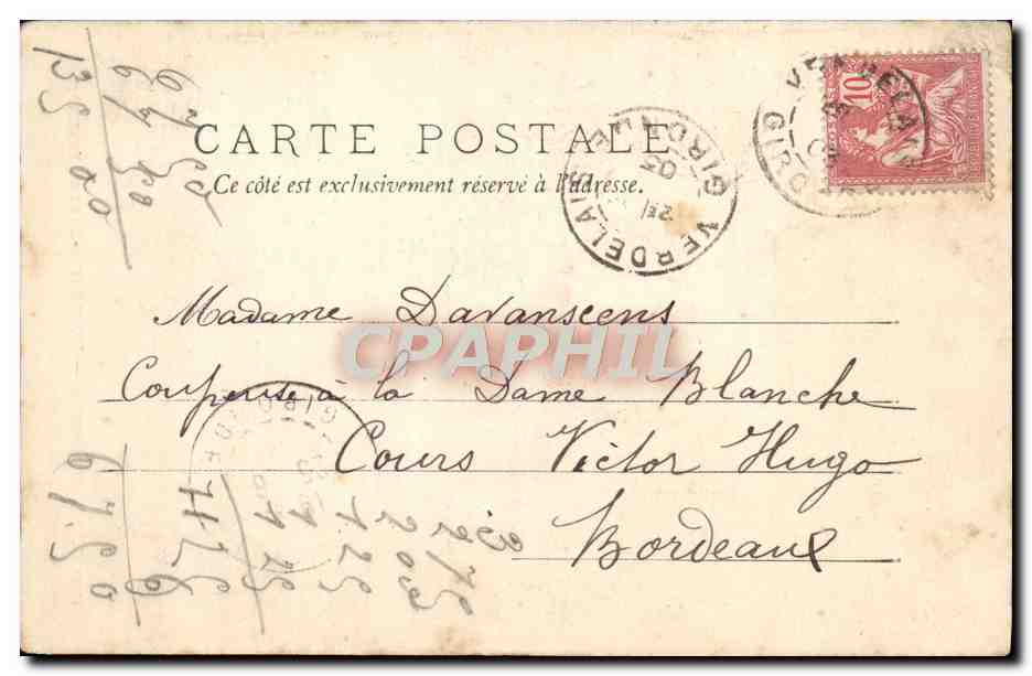 CPA Verdelais Eglise Notre Dame De Verdelais  — Back