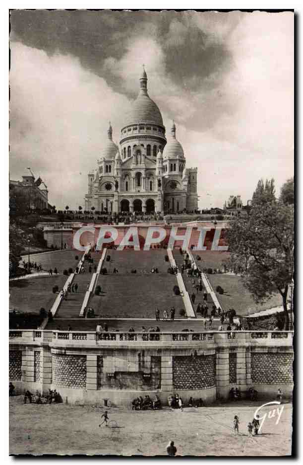 CPM Paris Et Ses Merveilles Basilique du Sacre Coeur de Montmartre et les jardins