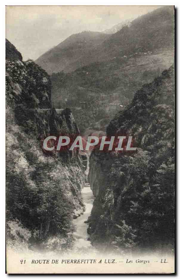 CPA Route De Pierrefitte A Luz Les gorges