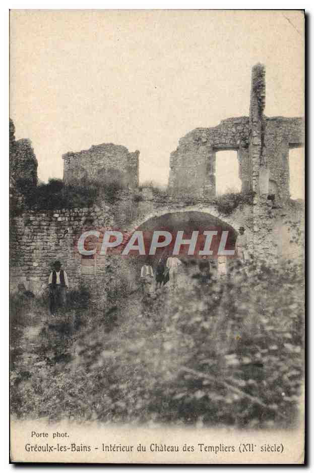 CPA Greoulx Les Bains Interieur Du Chateau Des Templiers