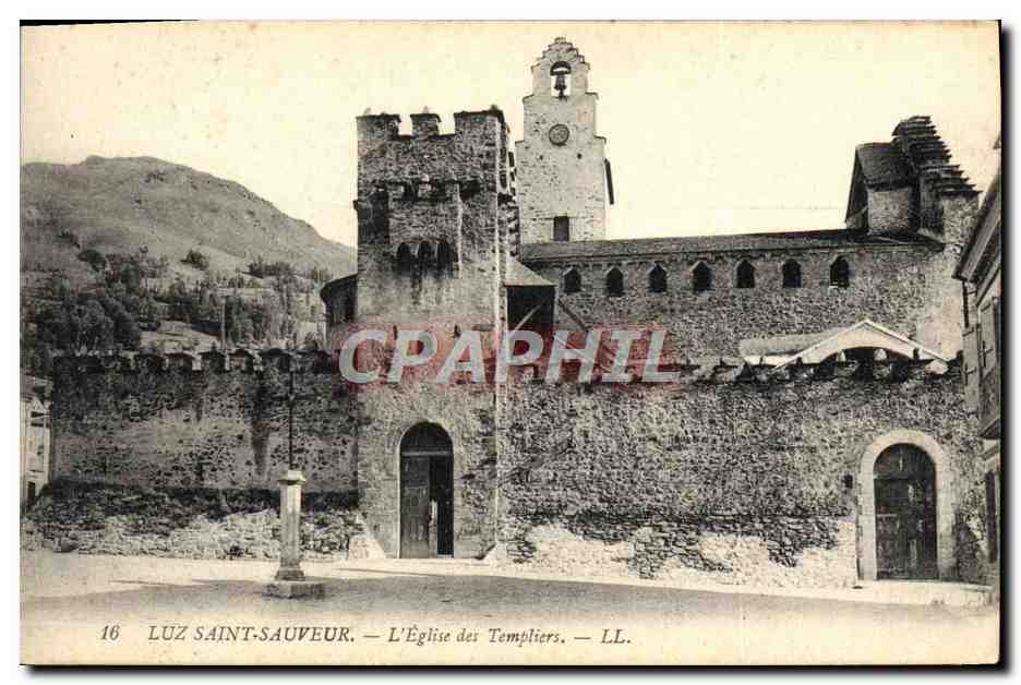 CPA Luz Saint Sauveur L'Eglise Des Templiers