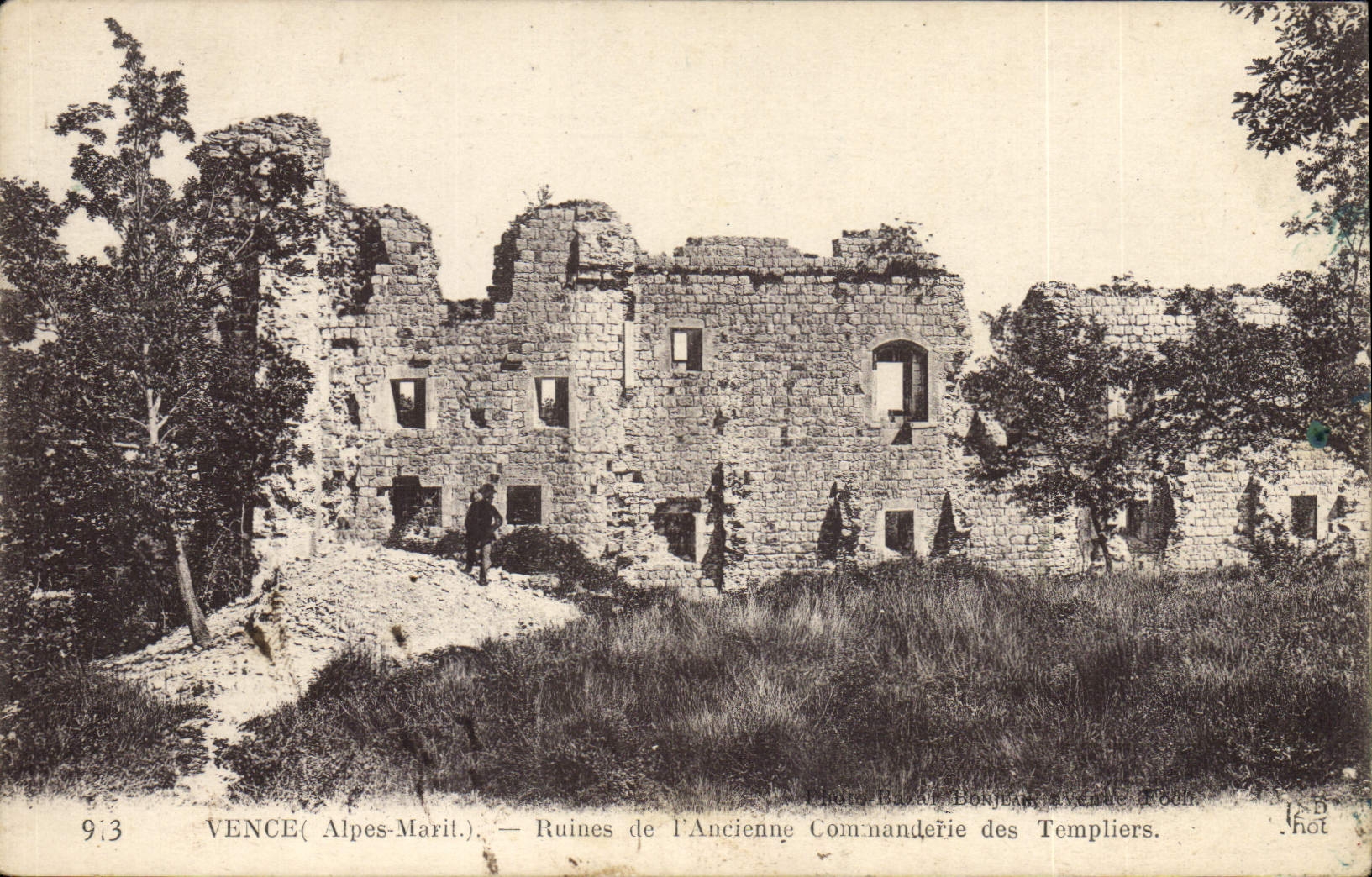 CPA Vence Ruines De I'Ancienne Commanderie Des Templiers