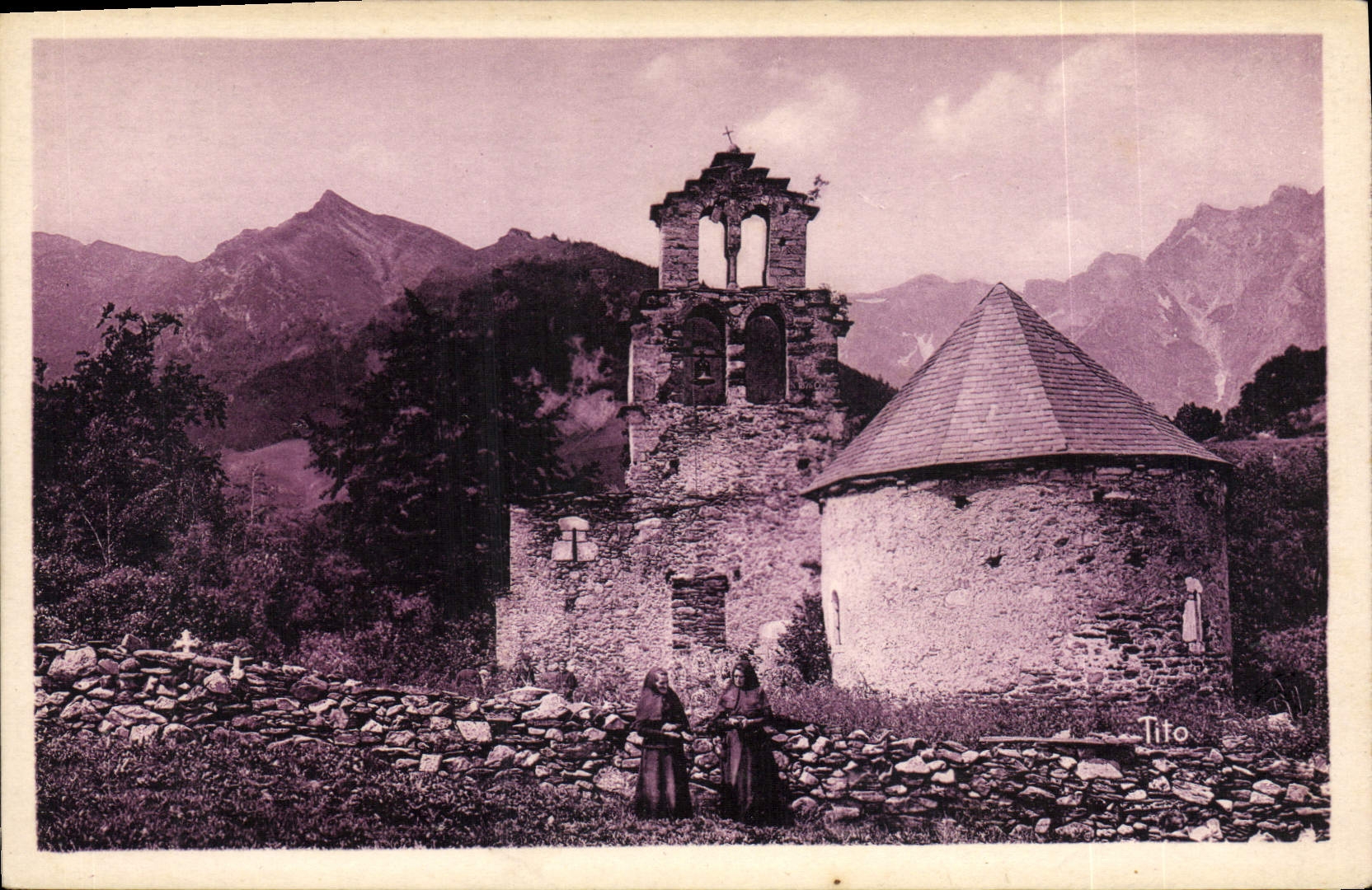 Le Plan d'Aragnoüet — Église des Templiers — Bloo frères, éditeurs, Bordeaux