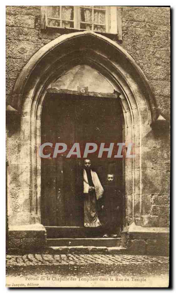 CPA Portail De La Chapelle Des Templiers Dans La Rue Du Temple