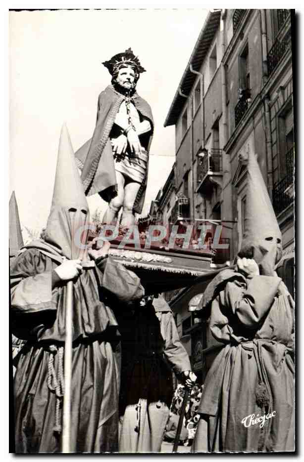 CPM Perpignan Semaine sainte en Roussillon La procession de la Sanch L'Ecce Homo